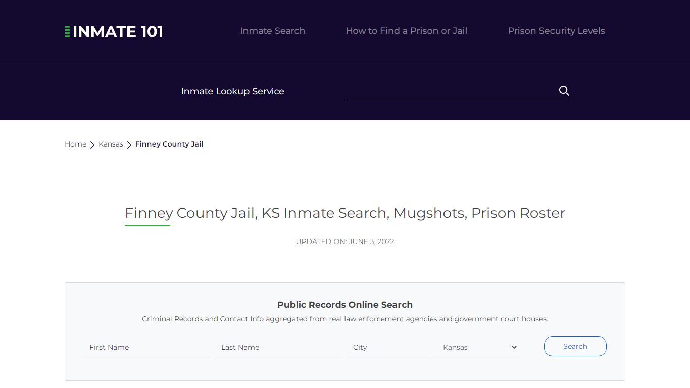 Finney County Jail, KS Inmate Search, Mugshots, Prison ...